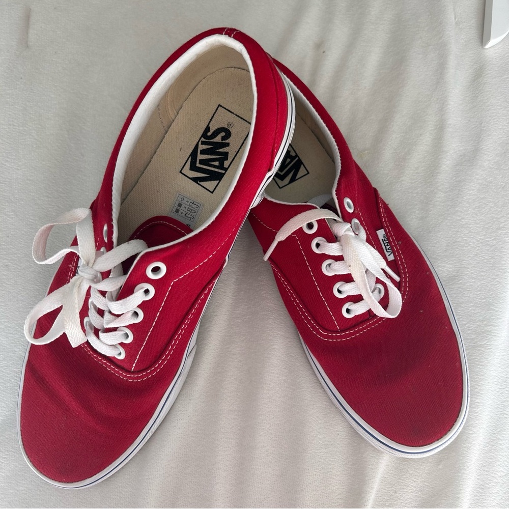 Vans Red Checked Board Rim Lace Up Sneaker Street Valentine Day Unisex Holiday